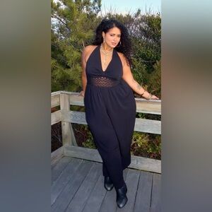 💙 2/$20 Torrid Festi Lace Halter Jumpsuit